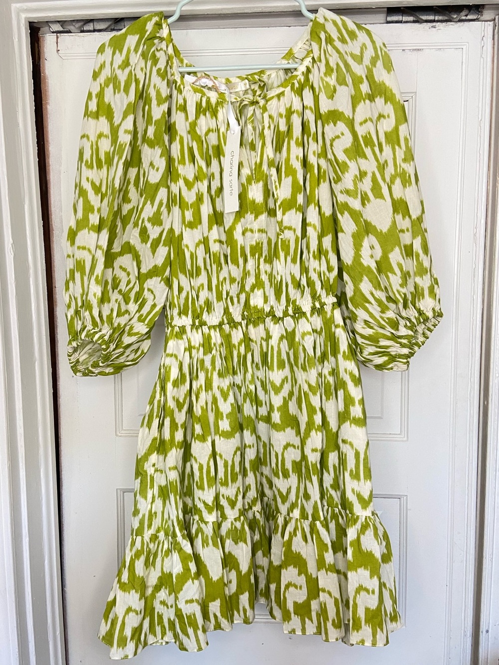 NWT Charina Sarte Green and White Dress